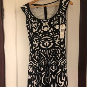 Totally fab black and white print scuba dress!